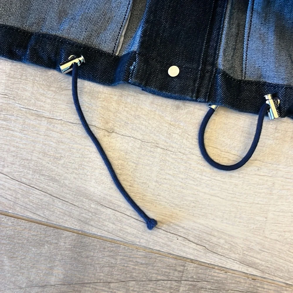 MICHAEL KORS‎  Cropped Deni Jacket Size XL - Picture 9 of 12